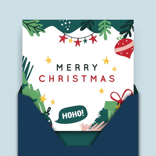 Merry christmas card template