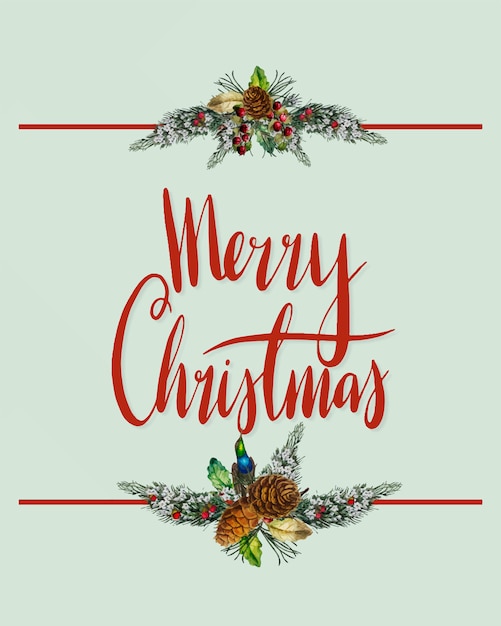 Free vector merry christmas card vector