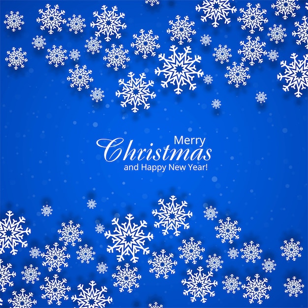 веселая рождественская открытка со снежинками