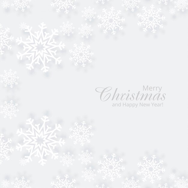 雪のメリークリスマスカード