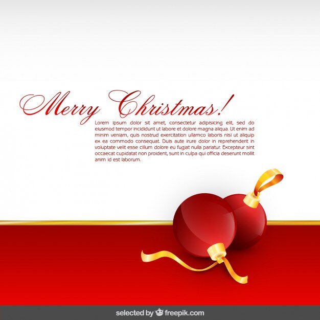 Free vector merry christmas card