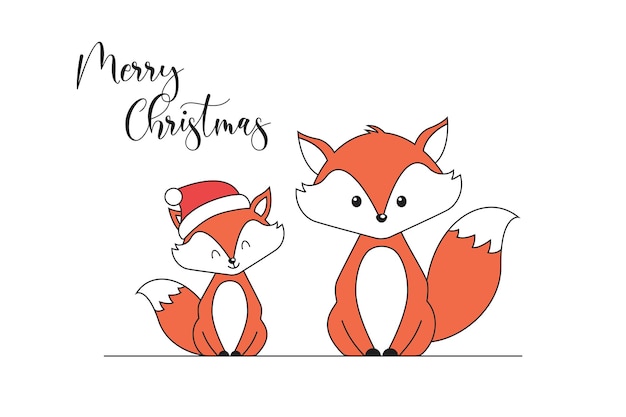 Free vector merry christmas card