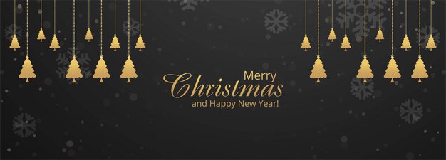 merry christmas celebration and happy new year banner festival background
