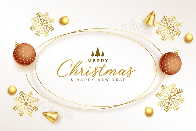 Free vector merry christmas celebration nice greeting with xmas objects and elements
