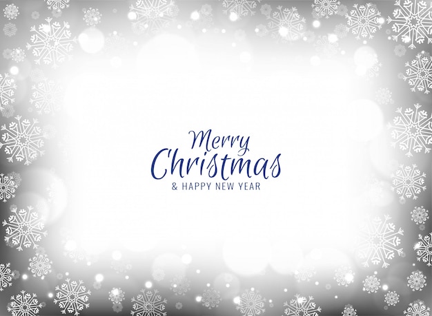 Merry christmas celebration snowflakes background