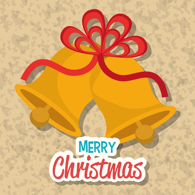 Vettore gratuito buon natale card design colorato