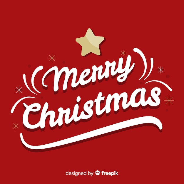 Merry christmas concept with lettering