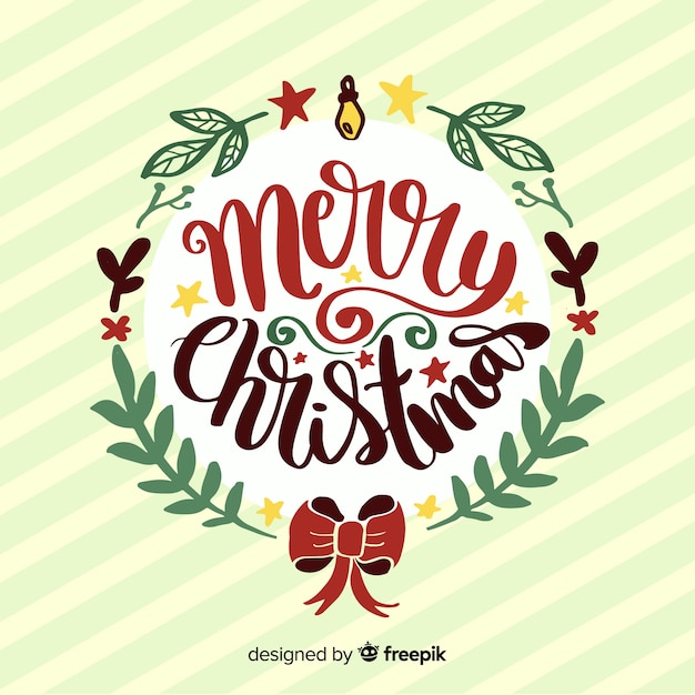 Merry christmas concept with lettering