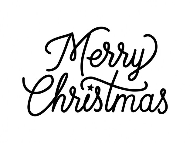 Merry Christmas creative lettering