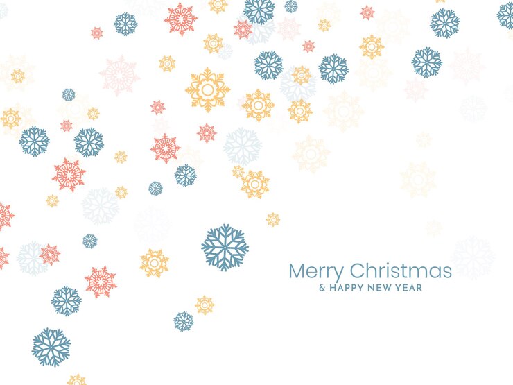 Free Vector merry christmas cultural festival beautiful snowflakes background