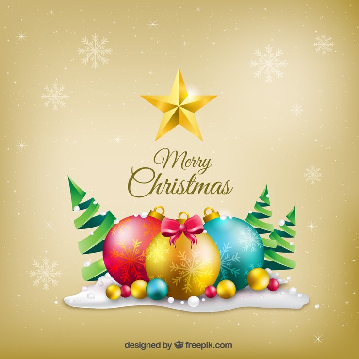 मुफ़्त वेक्टर merry christmas decoration background