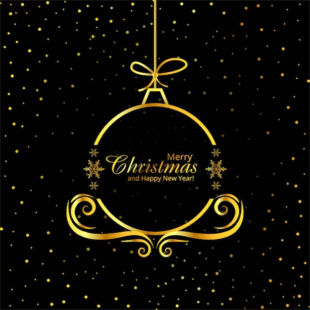 Merry Christmas decorative ball background vector