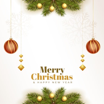 Merry christmas decorative festival wishes greeting design