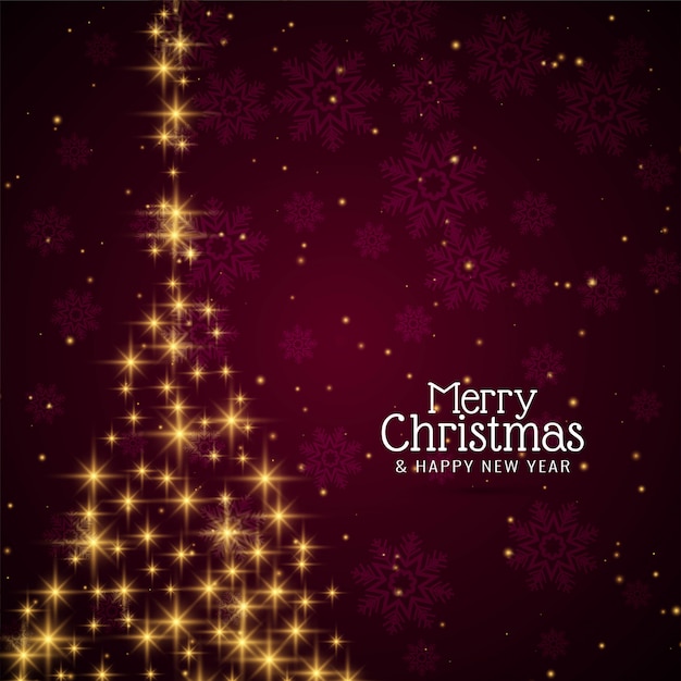 Free vector merry christmas decorative festive starry tree