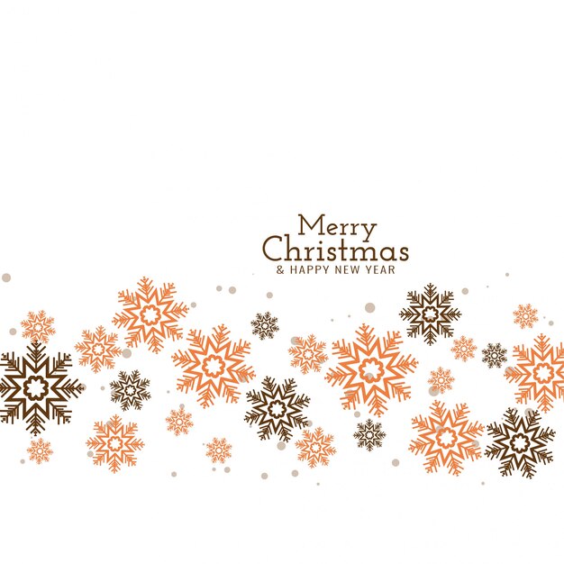 Merry Christmas decorative flowing snowflakes