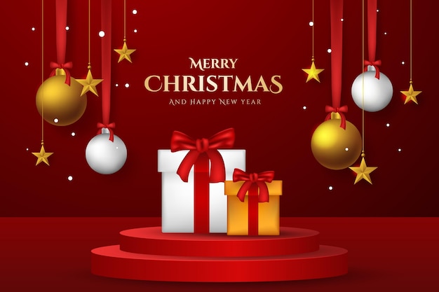 Free vector merry christmas design background