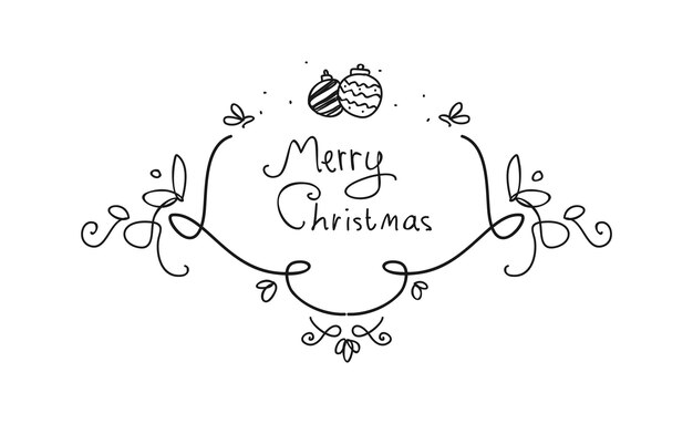 Premium Vector | Merry christmas doodle