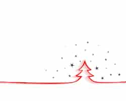 Vettore gratuito fondo elegante di buon natale con ltree rosso in stile lineare