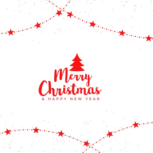 Merry christmas elegant decorative stars background design