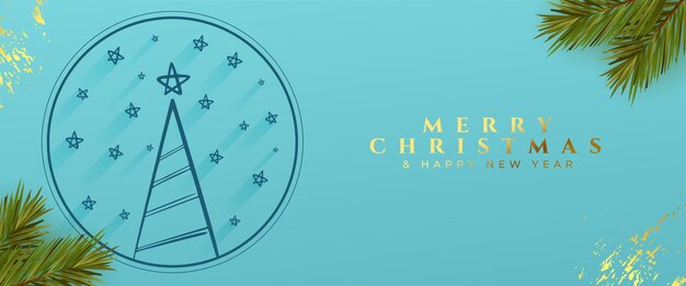 Merry christmas eve invitation wallpaper with realistic fir and grungy effect vector