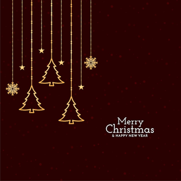 Merry Christmas festival background with decorative Christmas elements vector