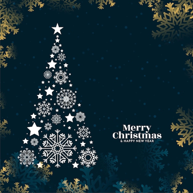 Merry Christmas festival background with decorative christmas tree