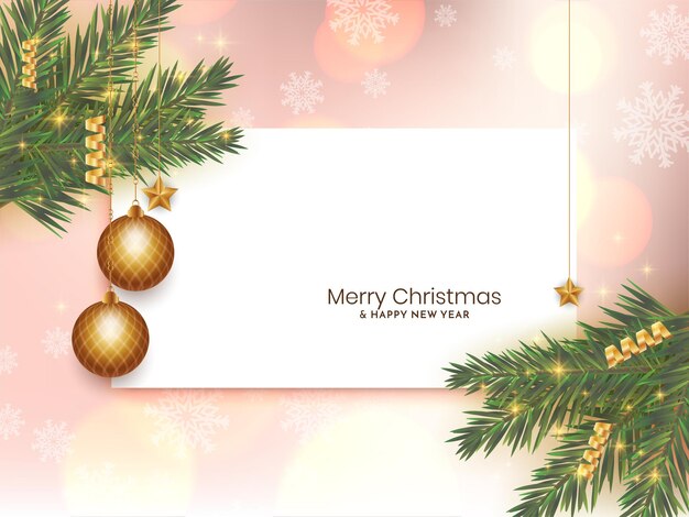 Merry Christmas festival background with space for text vector