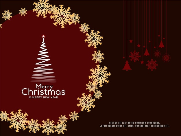 Merry christmas festival elegant beautiful background design vector