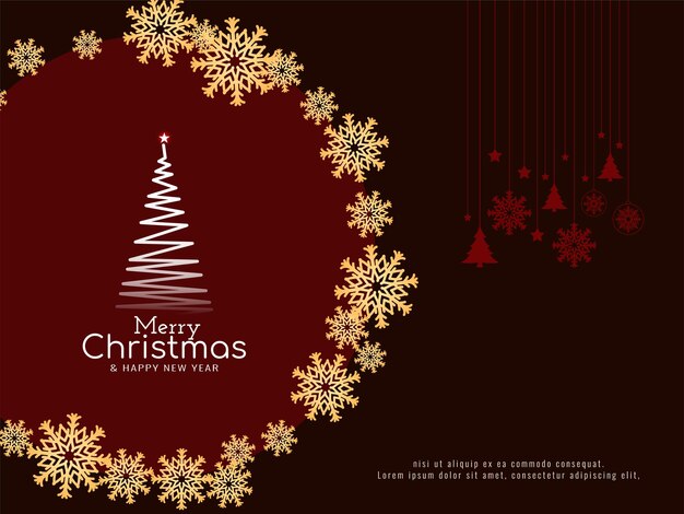 Merry Christmas festival elegant beautiful background design vector