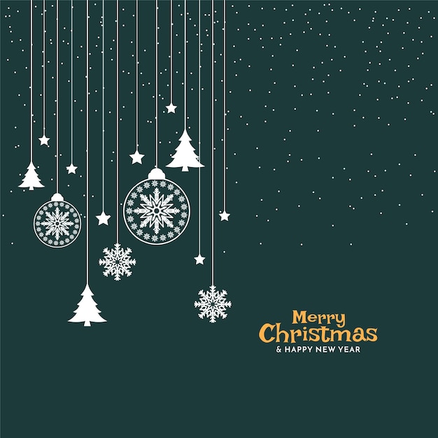 Merry christmas festival greeting card background design vector