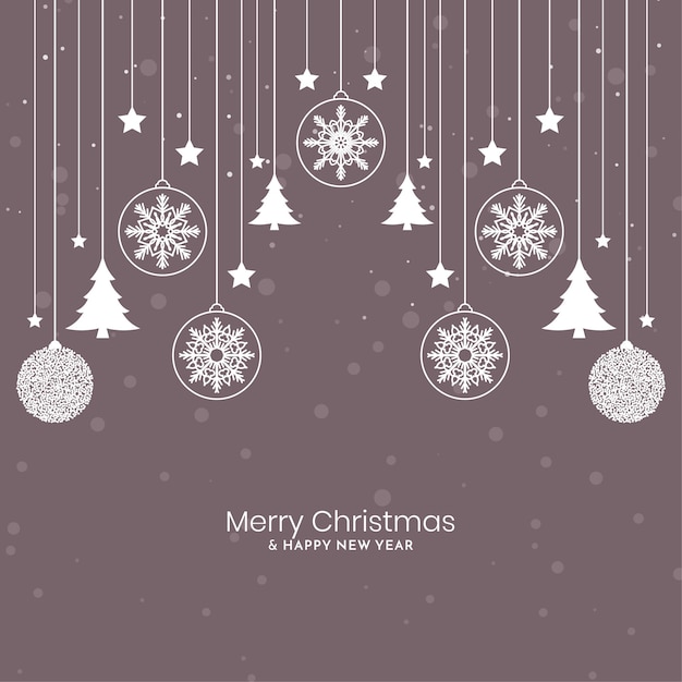 Merry Christmas festival simple elegant background design vector