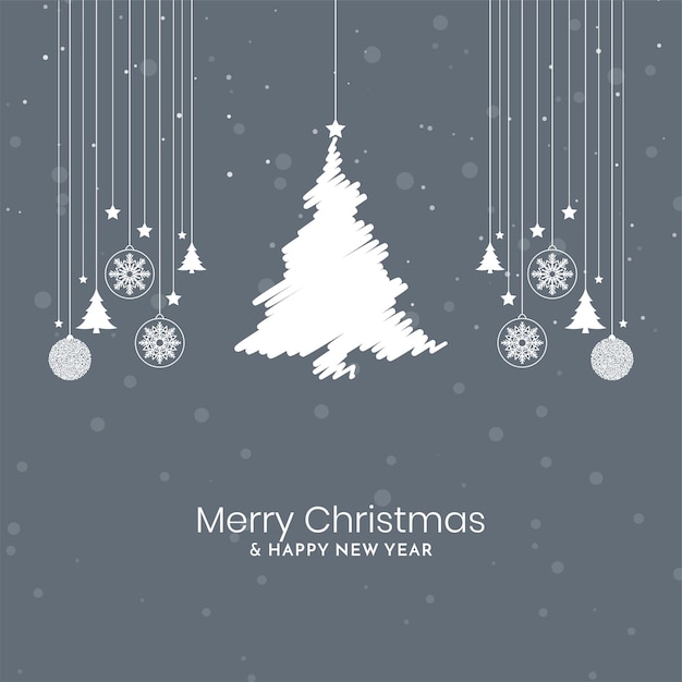 Free vector merry christmas festival soft color minimal background design