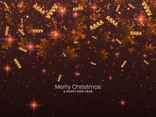 Free vector merry christmas festival sparkling confetti background design vector