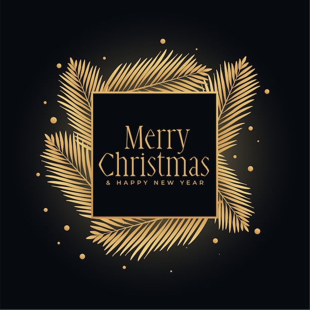 Merry christmas gold and black festival background