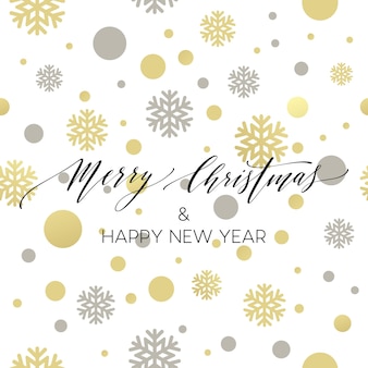 Merry christmas gold glittering lettering design. vector illustration eps 10