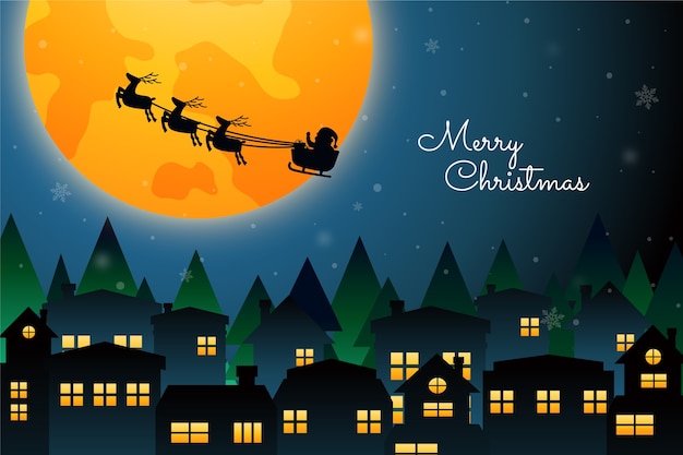 Free vector merry christmas gradient background