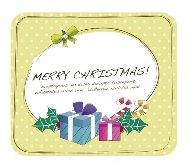 Free vector merry christmas green layout