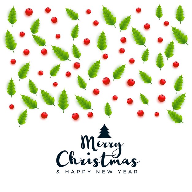 Merry christmas greeting card decorative design background