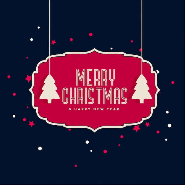 Free vector merry christmas greeting card design