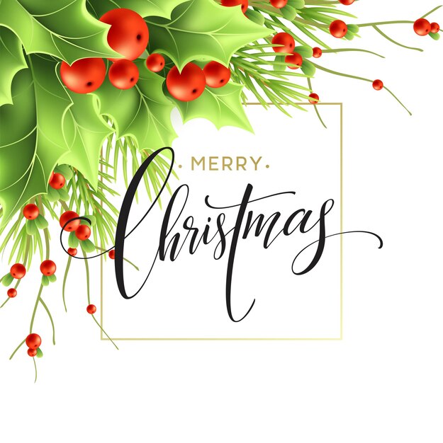 Merry Christmas greeting card design