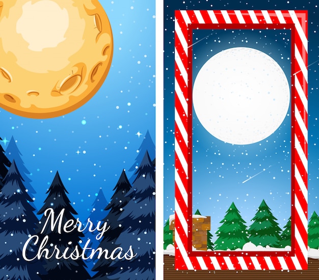 Merry christmas greeting card illustration