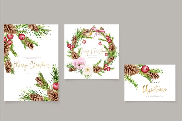 Merry christmas greeting card template