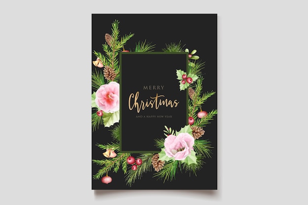 Merry christmas greeting card template