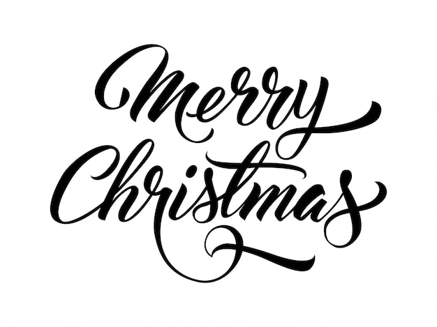 Free vector merry christmas handwritten text