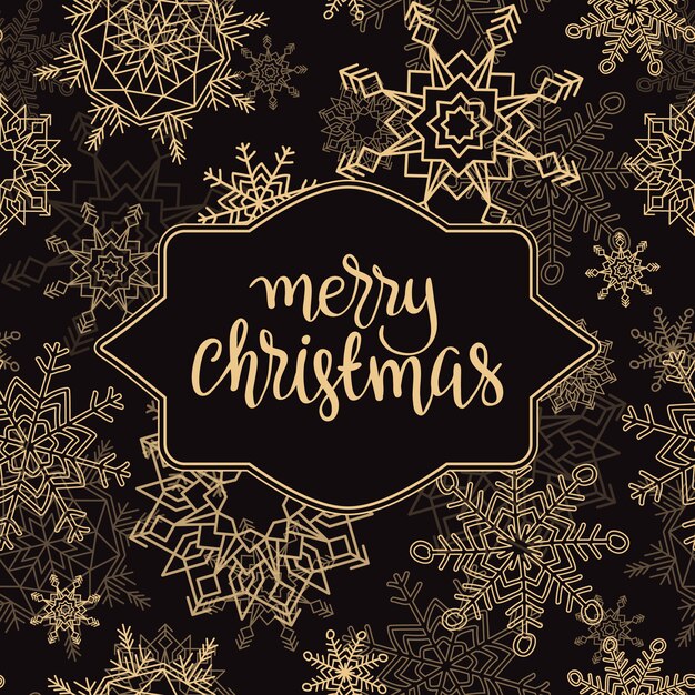 Free vector merry christmas and happy new year background with snowflakes.