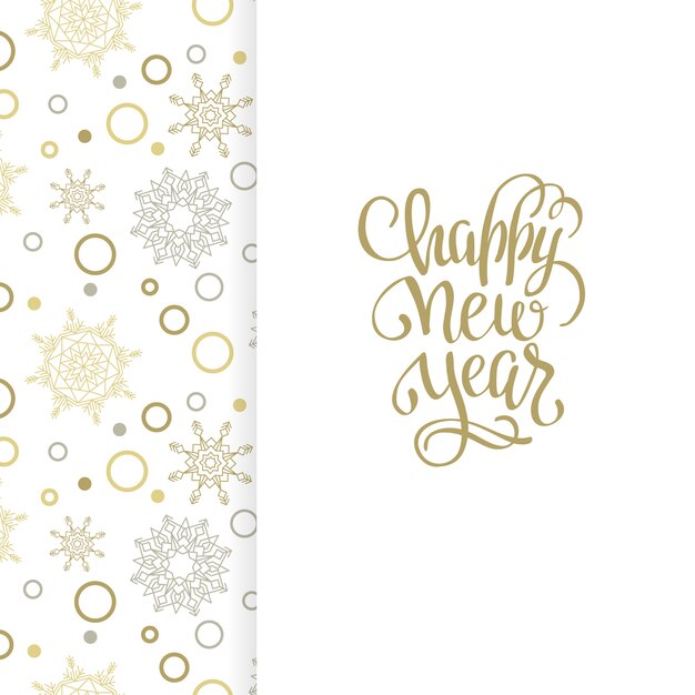 Merry Christmas and Happy New Year background with snowflakes. 