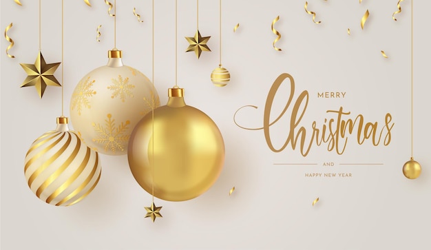 Free vector merry christmas and and happy new year banner background