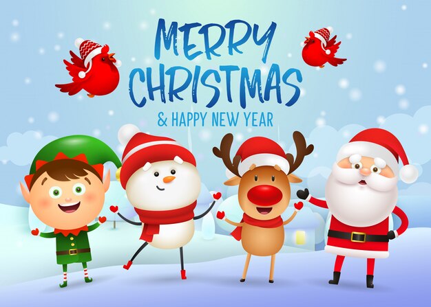 Merry Christmas and happy new year banner design