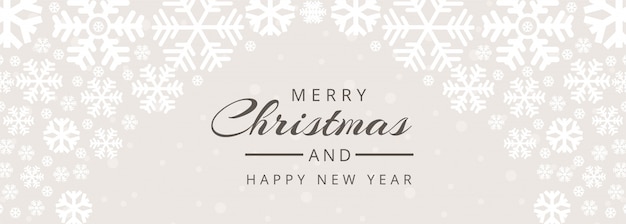 Merry christmas and happy new year banner template