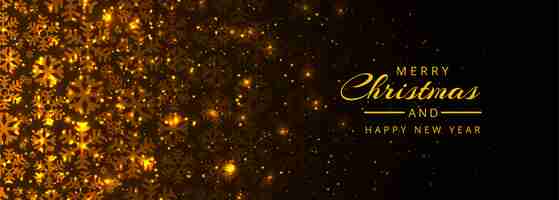 Free vector merry christmas and happy new year banner template